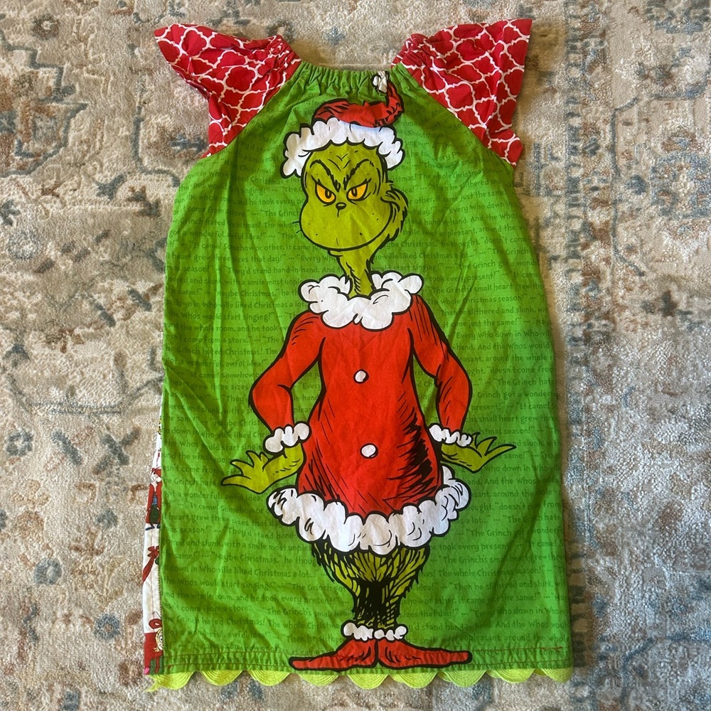 Girls Christmas Grinch dress